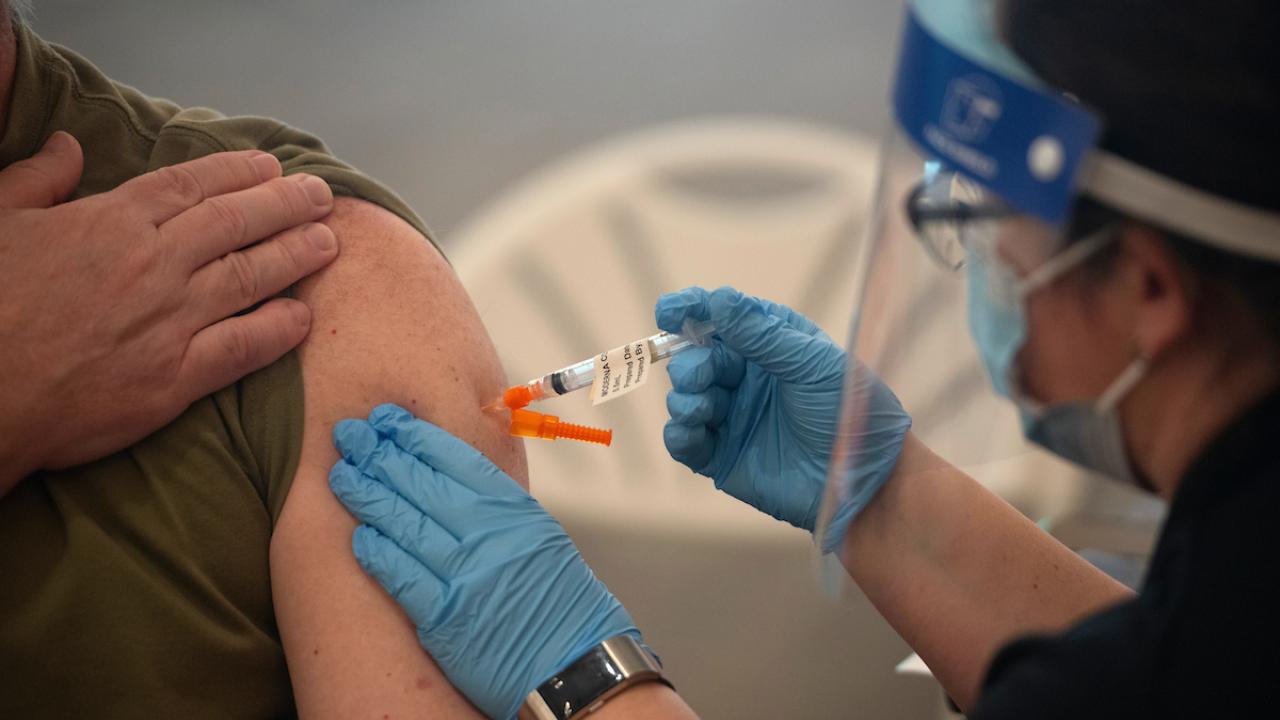 Individual receiving vaccination