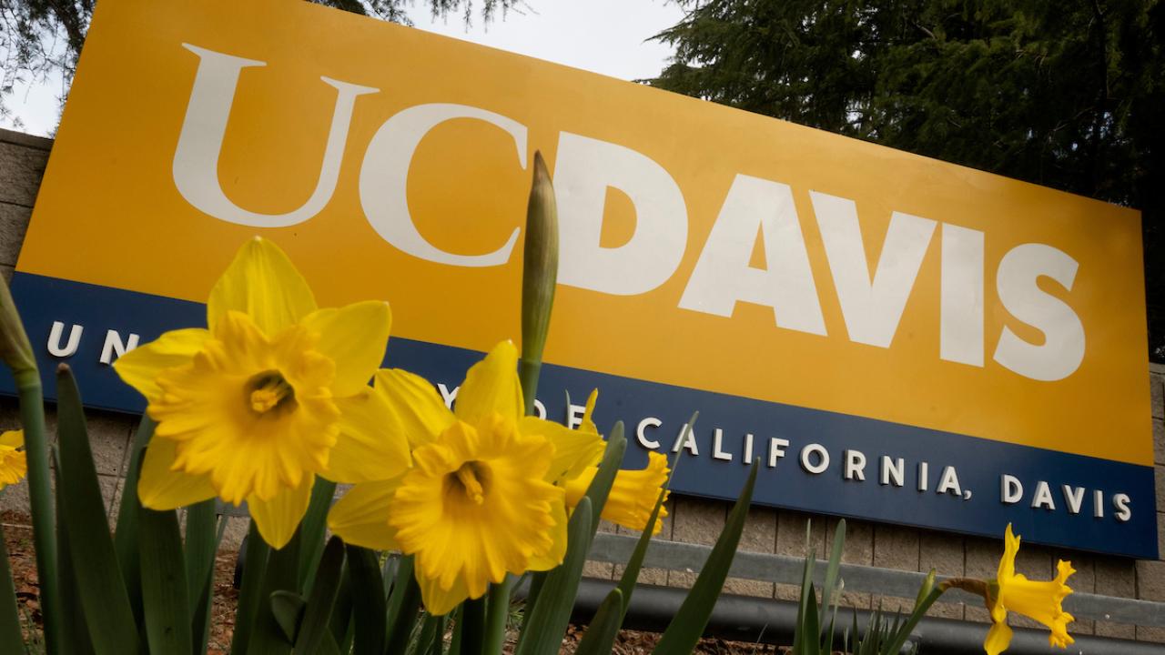 UC Davis sign