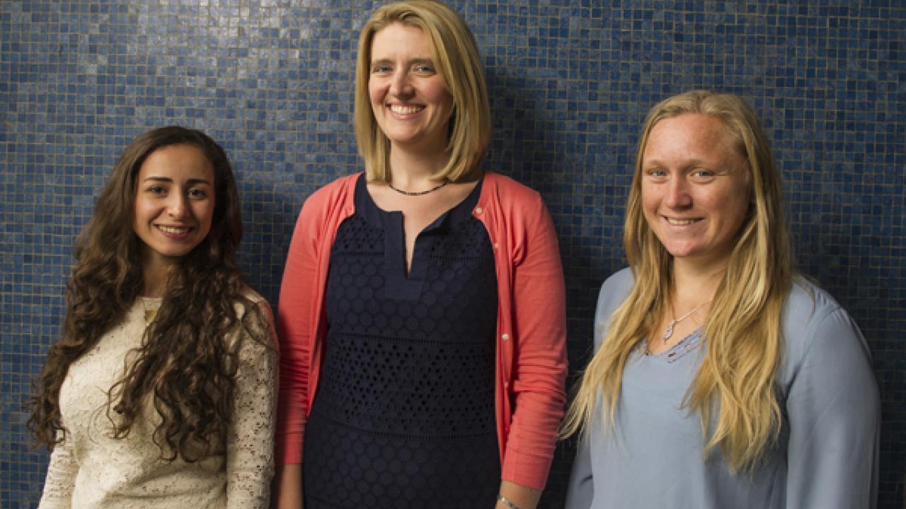 Dr. Gail Bornhorst with Yamile Mennah and Krista Drechsler